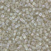 Miyuki delica Beads 11/0 - Transparent gray mist ab DB-1251